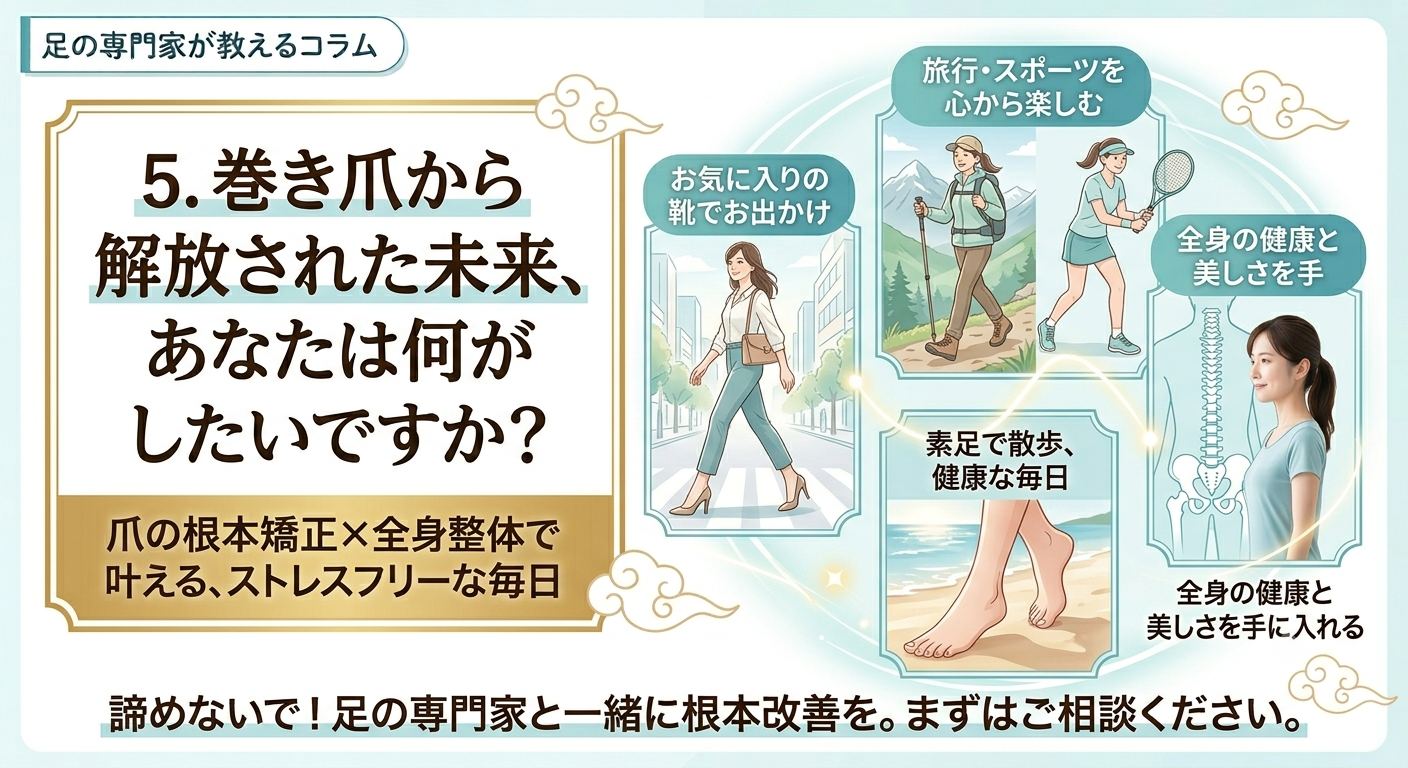 【足の専門家が解説】なぜあなたの巻き爪は繰り返すのか？「爪の根元」と「全身の歪み」に着目した根本改善のロードマップ 画像